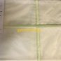 2 NEW Yves Delorme Athena Thevert Euro Shams Cases 26"x26" White Light Green Stripes 100% Cotton NWT