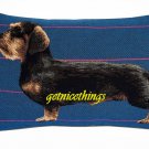 New Dachshund Dog Decorative Pillow Cover Iosis Yves Delorme Lancelot Blue French Woven Tapestry