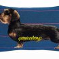 New Dachshund Dog Decorative Pillow Cover Iosis Yves Delorme Lancelot Blue French Woven Tapestry