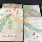 NEW Yves Delorme Evasion 4PC QUEEN Sheet Set Tropical Floral Feathers White Multicolor Cotton Sateen NEW Yves Delorme Evasion 4PC QUEEN Sheet Set Tropical Floral Feathers White Multicolor Cotton Sateen