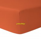 New Yves Delorme Triomphe Coral Orange Fitted Sheet 75"x 85" (190x215CM) 100% Cotton Sateen $345 New Yves Delorme Triomphe Coral Orange Fitted Sheet 75"x 85" (190x215CM) 100% Cotton Sateen $345