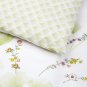 New Yves Delorme Ginkgo White Green Leaves Graphics Cal King Fitted Sheet 100% Cotton Sateen