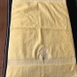 New Yves Delorme Guest Towel Solstice Yellow Cotton Modal Terry Iris Floral Embroidery