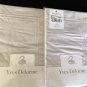 NEW Pair Yves Delorme Triomphe Nuage Euro Shams Pillowcases Lavender Purple 100% Cotton Sateen