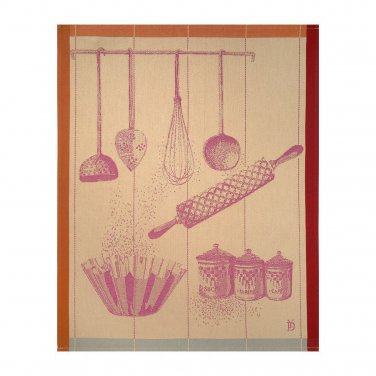 Yves Delorme Dessert Tea Dish Kitchen Towel 100% Jacquard Cotton Whimsical Baking Tools Utensils NEW