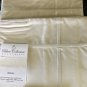 New Yves Delorme Athena Ecru 2 Euro Shams Cream Ivory Embroidery Stripe 500TC Egyptian Cotton $300