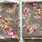 Yves Delorme NEW Pair (2 Piece) Sieste Linen Floral King size Pillowcases