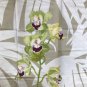 2 NEW Yves Delorme Mata Lin Orchids Shams Cases 26x26" Floral Luxury Cotton Percale
