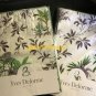 New Yves Delorme Mousson Cal KING Fitted Sheet 75x85 White Green Tropical Palms Toile France
