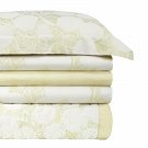 New Pair (2) Yves Delorme Euro Shams Cases Vegetal Honey Damask Jacquard Foliage Sateen France NEW New Pair (2) Yves Delorme Euro Shams Cases Vegetal Honey Damask Jacquard Foliage Sateen France NEW
