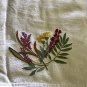 NWT White Bath Towel 28x55" Yves Delorme Bouquets Flowers Embroidery Cotton Modal NEW