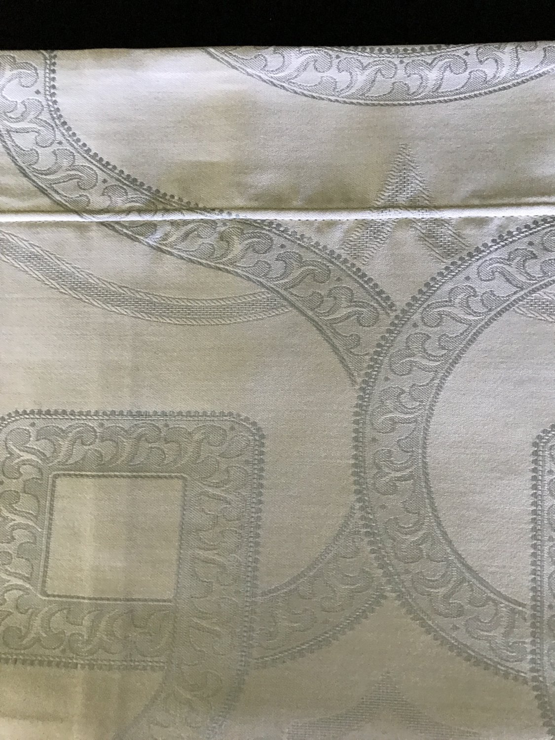 New Yves Delorme Odyssee BOUDOIR Sham 12x17" Jacquard Ice Blue