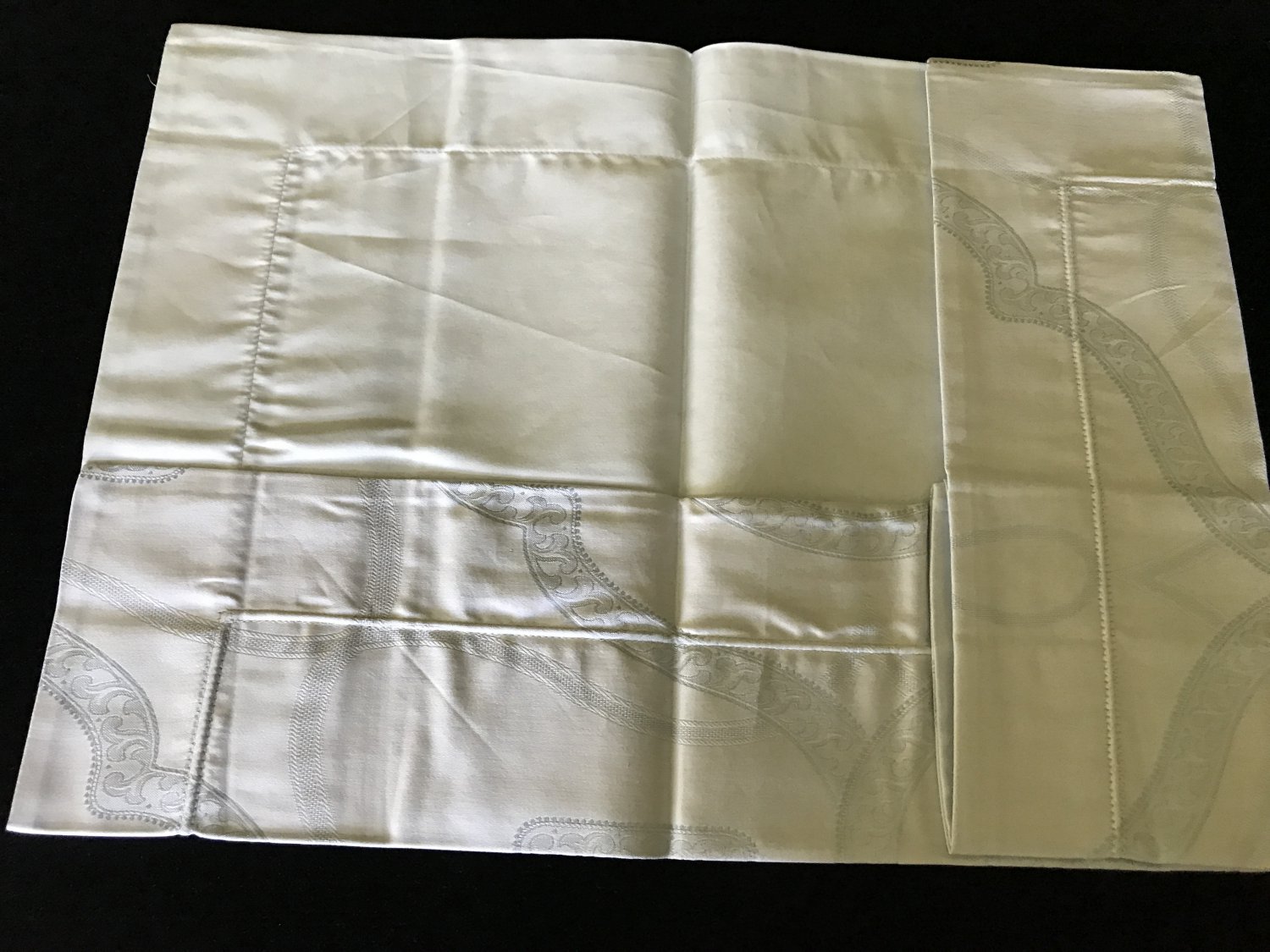 New Yves Delorme Odyssee BOUDOIR Sham 12x17" Jacquard Ice Blue