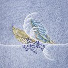 New Yves Delorme Plumes Bath Towel 28x55" Blue Floral Embroidery 100% Cotton France NWT New Yves Delorme Plumes Bath Towel 28x55" Blue Floral Embroidery 100% Cotton France NWT