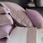$250 New Yves Delorme Fitted Sheet Full Size Rangoon Light Purple Multi Floral Egyptian Cotton