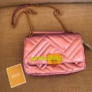 New Michael Kors Vivianne Quilted Leather Metallic Pink Shoulder Flap Bag Purse Handbag NWT $398 New Michael Kors Vivianne Quilted Leather Metallic Pink Shoulder Flap Bag Purse Handbag NWT $398