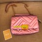 New Michael Kors Vivianne Quilted Leather Metallic Pink Shoulder Flap Bag Purse Handbag NWT $398