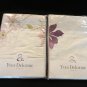 Rare Yves Delorme Clematis 2 Standard Shams Cases 20x30" Flowers White Amethyst Purple Violet