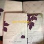 Rare Yves Delorme Clematis 2 Standard Shams Cases 20x30" Flowers White Amethyst Purple Violet