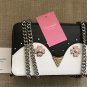 Kate Spade Penguin Frosty Novelty Leather Crossbody Bag Black White Pink Multi NWT