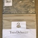 $375 NWT NEW Yves Delorme Opal Pierre Queen flat sheet 94x116" Solid Tan Jacquard Border $375 NWT NEW Yves Delorme Opal Pierre Queen flat sheet 94x116" Solid Tan Jacquard Border