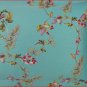 New Yves Delorme King Fitted Sheet 79x79" Un Jour Une Histoire Floral Orchids Organic Cotton France