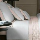 $850 Yves Delorme Walton Blush White Queen Duvet Cover 92x92" Pink Border Venetian Stitch New $850 Yves Delorme Walton Blush White Queen Duvet Cover 92x92" Pink Border Venetian Stitch New