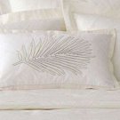 New Yves Delorme Paris Silk Decorative Throw Pillow Cover Palmbay Embroidered Tropical Frond Ivory New Yves Delorme Paris Silk Decorative Throw Pillow Cover Palmbay Embroidered Tropical Frond Ivory