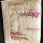 $950 NEW Pergola Counterpane / Throw Yves Delorme Floral Wisteria Embroidery Silk Cotton