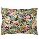 New Pair Yves Delorme Utopia 2 KING Shams Cases Tropical Floral Horizon Blue Reversible France New Pair Yves Delorme Utopia 2 KING Shams Cases Tropical Floral Horizon Blue Reversible France