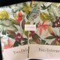 New Pair Yves Delorme Utopia 2 KING Shams Cases Tropical Floral Horizon Blue Reversible France