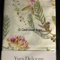 New Yves Delorme F/QN Flat Sheet Flores 94 x 116" Floral Multicolor Organic Sateen France