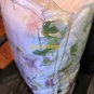New Yves Delorme Clematis King 114"x98" Quilted Coverlet Bedspread White Purple Floral Cotton Sateen