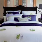 New Yves Delorme 2 King Shams Pillowcases Tijuca Orchid Floral Reversible Cotton Sateen France New Yves Delorme 2 King Shams Pillowcases Tijuca Orchid Floral Reversible Cotton Sateen France
