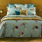 New Yves Delorme BATH TOWEL Eaux 28"x55" Floral Embroidery Organic Cotton Modal