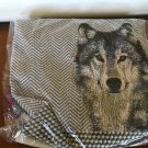 New WOLF Makeup Cosmetic Bag Iosis Yves Delorme Tapestry Jacquard Travel Pouch