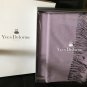 New Gift Boxed Yves Delorme Bruyere Throw Blanket Pure Baby Alpaca Wool Triomphe Purple