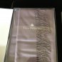New Gift Boxed Yves Delorme Bruyere Throw Blanket Pure Baby Alpaca Wool Triomphe Purple
