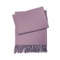 New Gift Boxed Yves Delorme Bruyere Throw Blanket Pure Baby Alpaca Wool Triomphe Purple