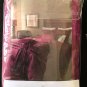 $435 New King Flat Sheet Reflet Yves Delorme Rubino Red Ornate Medallions Sateen France