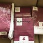 $435 New King Flat Sheet Reflet Yves Delorme Rubino Red Ornate Medallions Sateen France