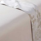 $275 New Yves Delorme Murmures F/QN Flat Sheet 94x116" Beige Damask Leaves Border France NWT $275 New Yves Delorme Murmures F/QN Flat Sheet 94x116" Beige Damask Leaves Border France NWT
