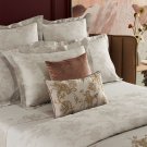 $975 New Yves Delorme Soierie 3PC KING Set Duvet Cover Shams Damask Floral Silver Sateen France