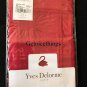$130 NEW Yves Delorme King Sham Triomphe Opera Red Pillowcase 21x37" Luxury Cotton Sateen France