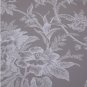$275 New Yves Delorme F/QN Flat Sheet 94x116" Aurore Platine Grey Botanical Flower Print Sateen