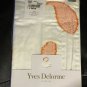 Yves Delorme Sudare 2 Standard Shams Cases Paisley Coral White Reversible New