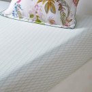 New Yves Delorme Flores Queen Fitted Sheet White Green Graphic 18" Deep Pocket Organic Sateen France New Yves Delorme Flores Queen Fitted Sheet White Green Graphic 18" Deep Pocket Organic Sateen France