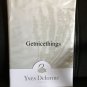 New Yves Delorme Flat Sheet 240x295 CM Jacquard Damask Sage Palm Leaves Sateen France