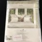New Yves Delorme Flat Sheet 240x295 CM Jacquard Damask Sage Palm Leaves Sateen France