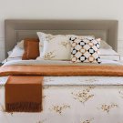$790 New Yves Delorme Tokaido Counterpane Bed Cover Throw Caramel Rust Silk Cotton Damask Graphic $790 New Yves Delorme Tokaido Counterpane Bed Cover Throw Caramel Rust Silk Cotton Damask Graphic
